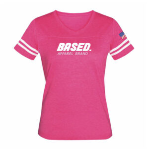Pink Based Apparel V-Neck T-Shirt