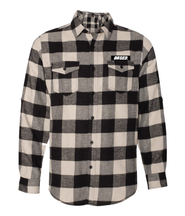 Cream and Black Check Flannel Shirt