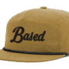 Based Script Hat with Cord - Tan and Black