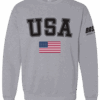 Classic USA Crewneck Sweatshirt - Heather Grey