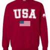 Classic USA Crewneck Sweatshirt - Red