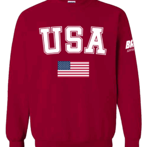 Classic USA Crewneck Sweatshirt - Red