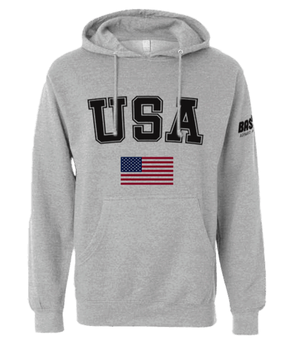 Classic USA Hoodie - Heather Grey