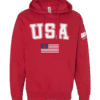 Classic USA Hoodie - Cherry Red