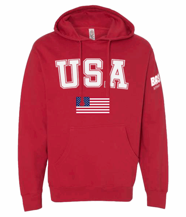 Classic USA Hoodie - Cherry Red