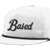 Based Script Hat with Cord - White and Black