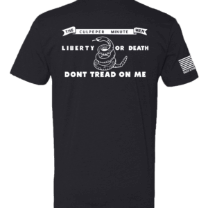 Culpeper Minute Men T‑Shirt – Liberty or Death – Historic Gadsden Flag – Based Patriot T-Shirt