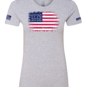 1776 Women’s Patriotic American Flag Tee – Based Apparel